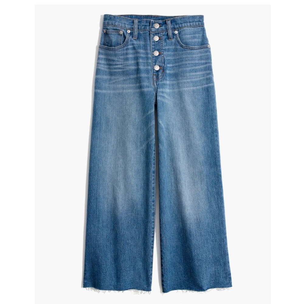 Madewell Wide-Leg Crop Jeans: Button Front Edition